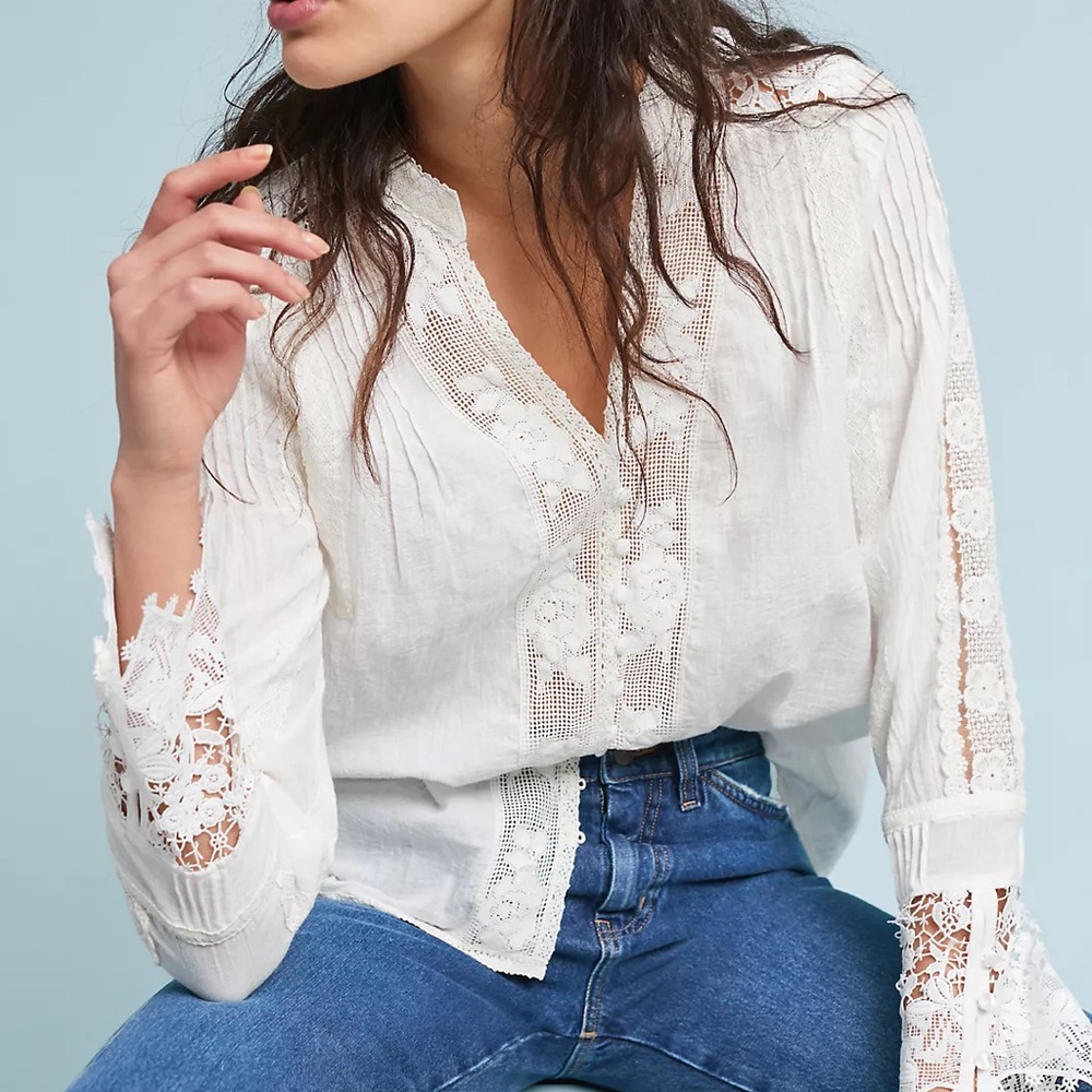 Cotton Lace Buttondown